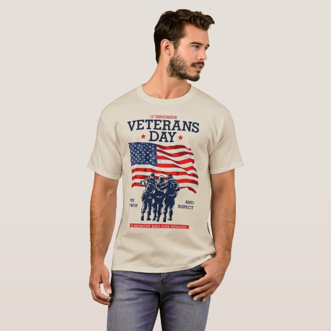 Camiseta Veterans Day t-shirt usa memorial 2025 (Anverso completo)