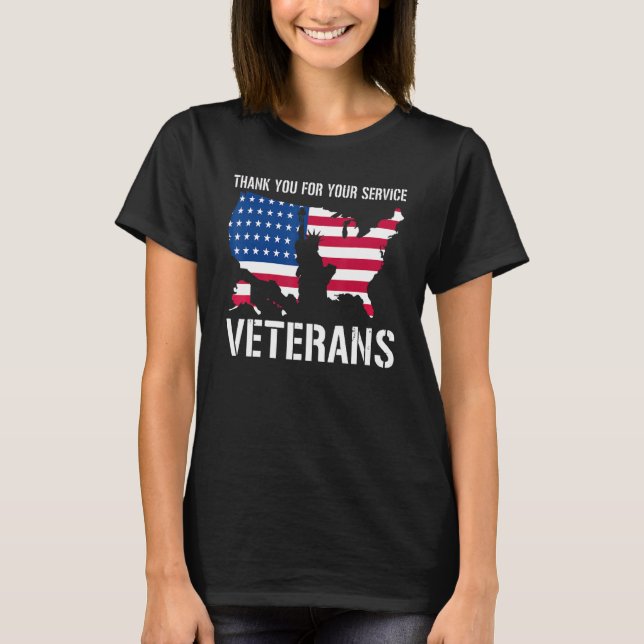 Camiseta Veterans Day   Thank You Veterans T Proud Tee  3 (Anverso)