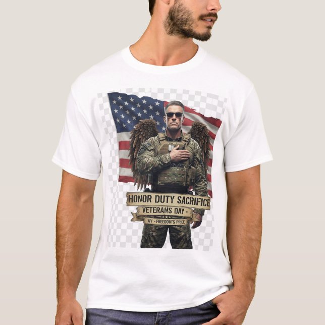 Camiseta Veterans Day Tribute – Honor, Duty, Sacrifice (Anverso)