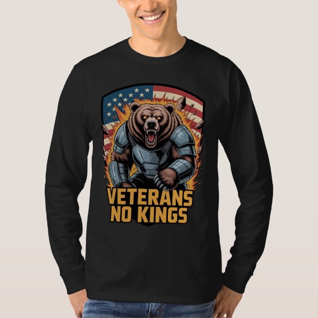 Camiseta Veterans No Kings Graphic Bear (Anverso)