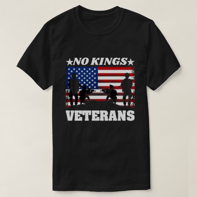 Camiseta Veterans No Kings - Patriotic Veterans Day 2025 (Diseño del anverso)