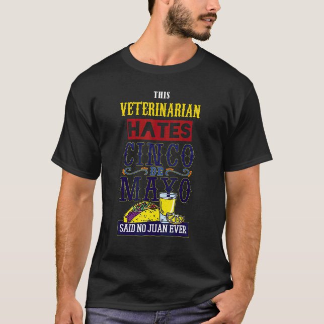 Camiseta Veterinaria ama Fiesta México Feliz Cinco (Anverso)