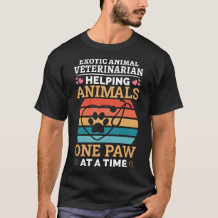 Camiseta Veterinaria animal exótica ayuda a los animales un