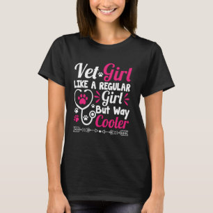 Camiseta Veterinaria Chica De Vet Como Un Chica Regular Per