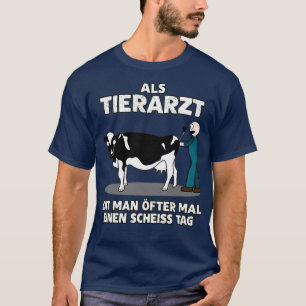Camiseta Veterinaria diciendo Chiste con vaca