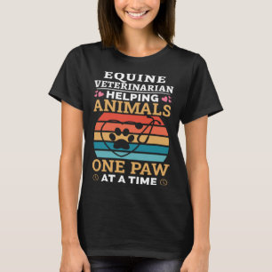 Camiseta Veterinaria Ecuina Ayudando A Los Animales Una Vel