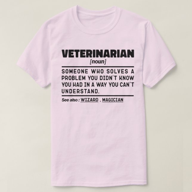 Camiseta Veterinaria Nueva Definición Técnico Veterinario (Diseño del anverso)
