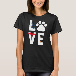 Camiseta Veterinaria Para Mujeres Los Niños Aman Los Animal
