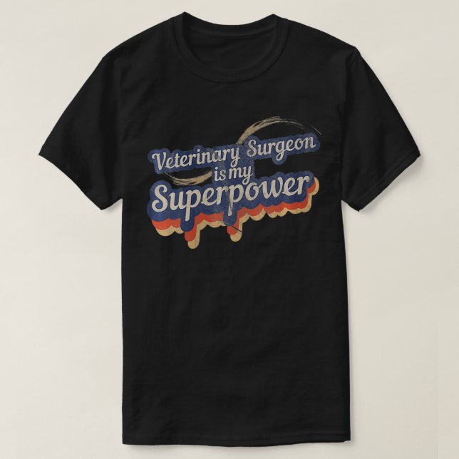 Camiseta Veterinaria Superpotencia Veterinaria (Diseño del anverso)
