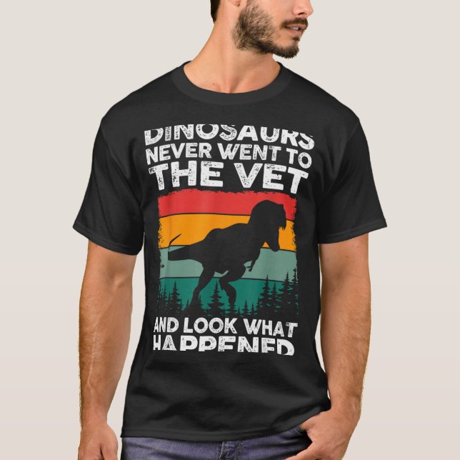 Camiseta Veterinarian Dinosaur Funny Vet Life Animal Rescue (Anverso)