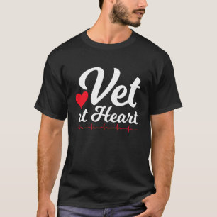 Camiseta Veterinario con Corazón Enfermera Veterinaria