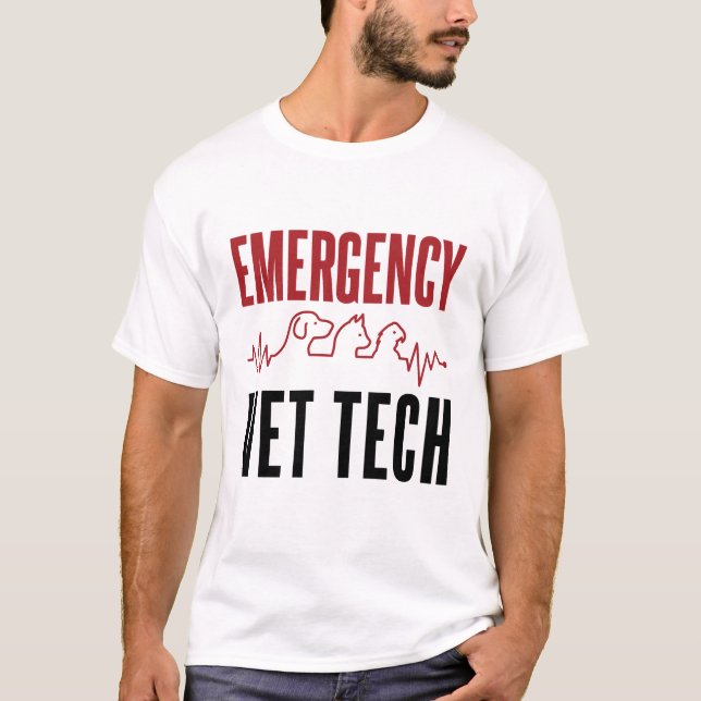 Camiseta Veterinario de emergencia Vet Tech Critical Care (Anverso)