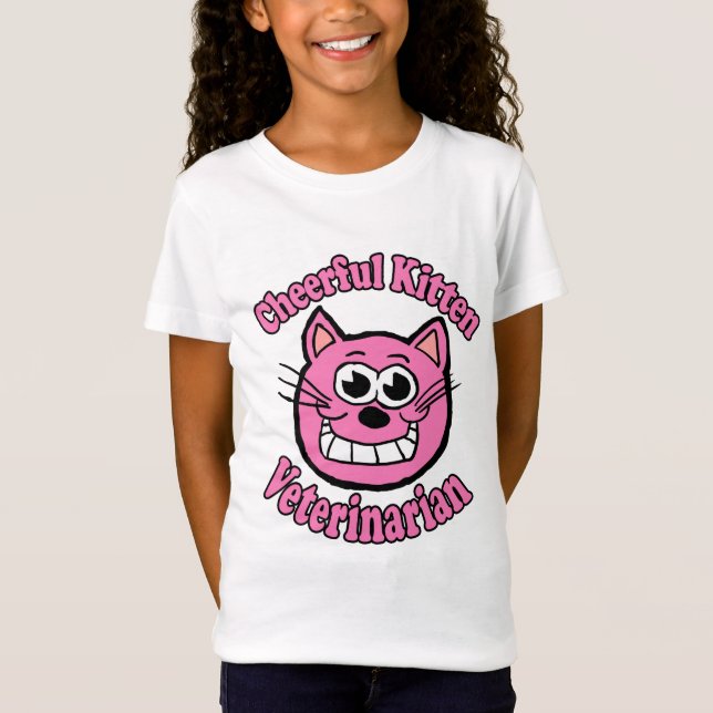 Camiseta Veterinario de Gatito Alegre (Anverso)