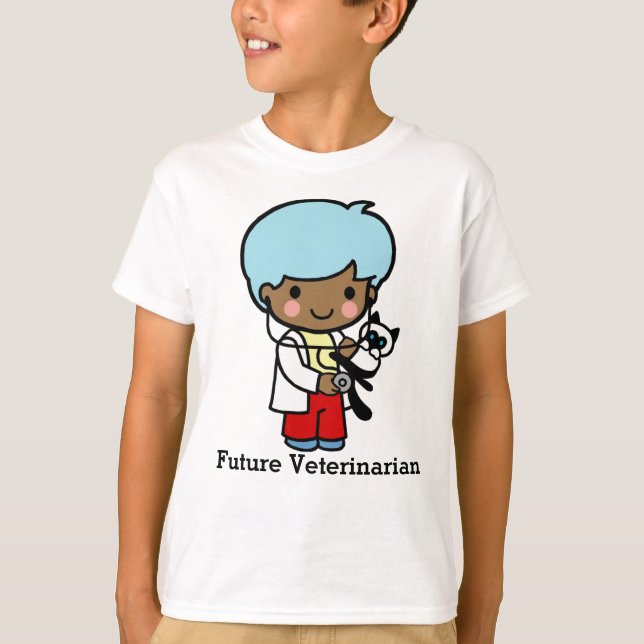 Camiseta Veterinario futuro con gato gatito (Anverso)