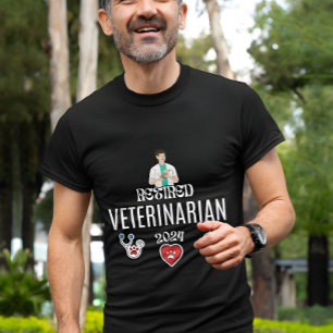 Camiseta Veterinario retirado 2024 Médica animal Vet Funny