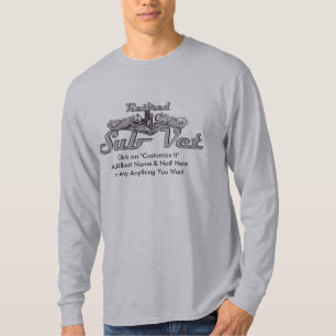 Camiseta Veterinario sub jubilado con los delfínes de plat