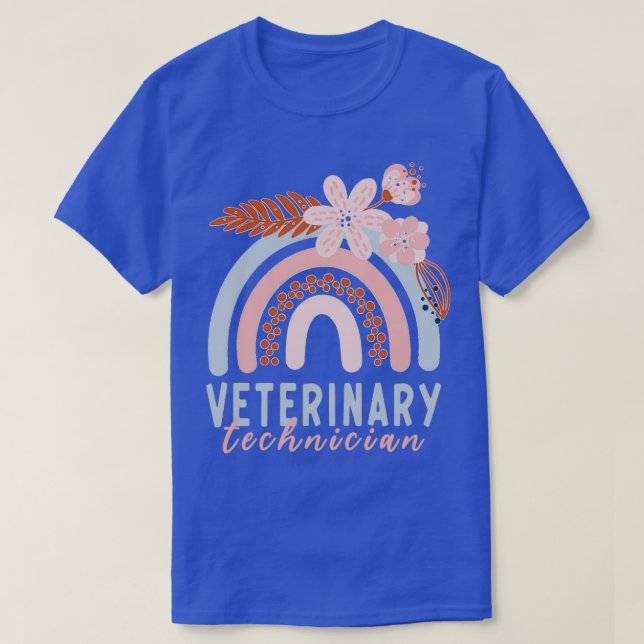 Camiseta Veterinario técnico Vet Tech Veterinario Rainbo (Diseño del anverso)