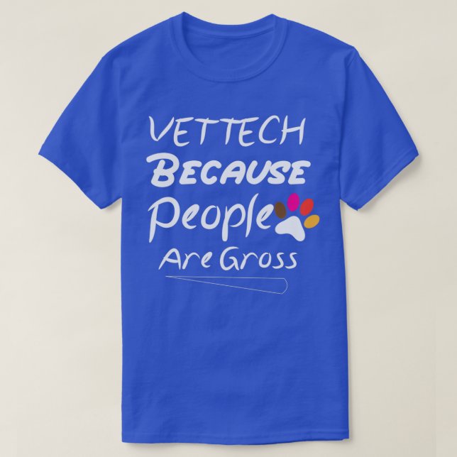 Camiseta vettech porque la gente es asquerosa (Diseño del anverso)