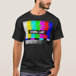 Camiseta Vhs Glitch - Cable de señal perdida Tv Aplastado