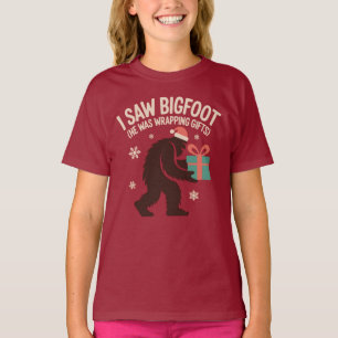 Camiseta Vi a Bigfoot (estaba envolviendo regalos), Humor N