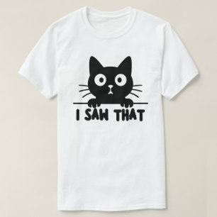 Camiseta Vi a ese gato negro Diseño