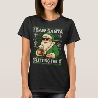 Camiseta Vi a Santa rompiendo la impresión G | Gráfico de f