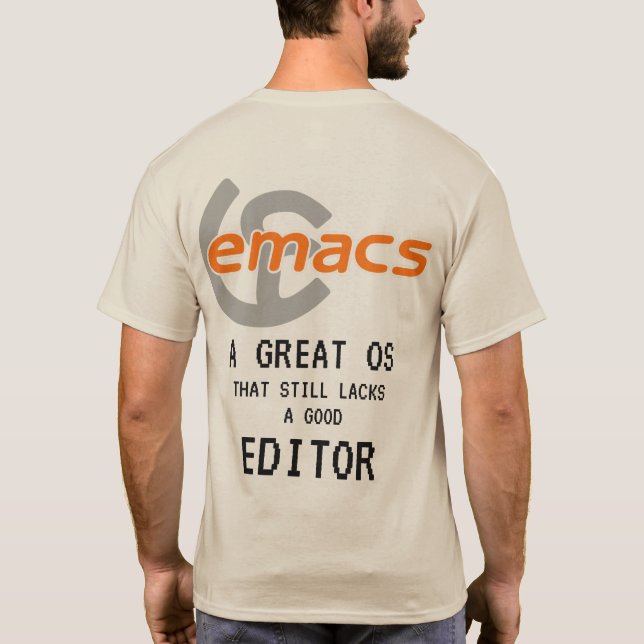 Camiseta VI contra Emacs (Reverso)