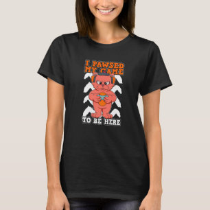 Camiseta Vi Mi Juego Para Estar Aquí Gato De Juegos De Comp