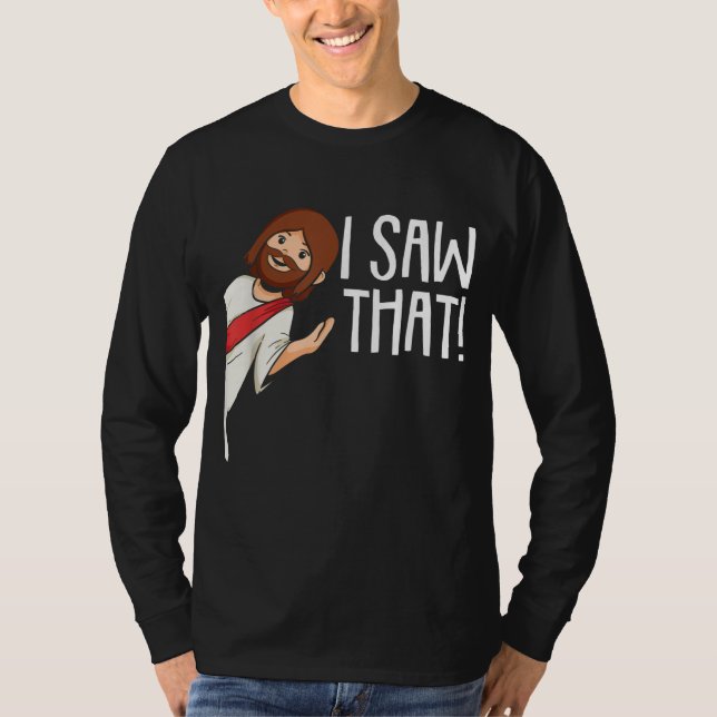 Camiseta Vi Que Jesús Navidades Funny Meme Religioso Ch (Anverso)