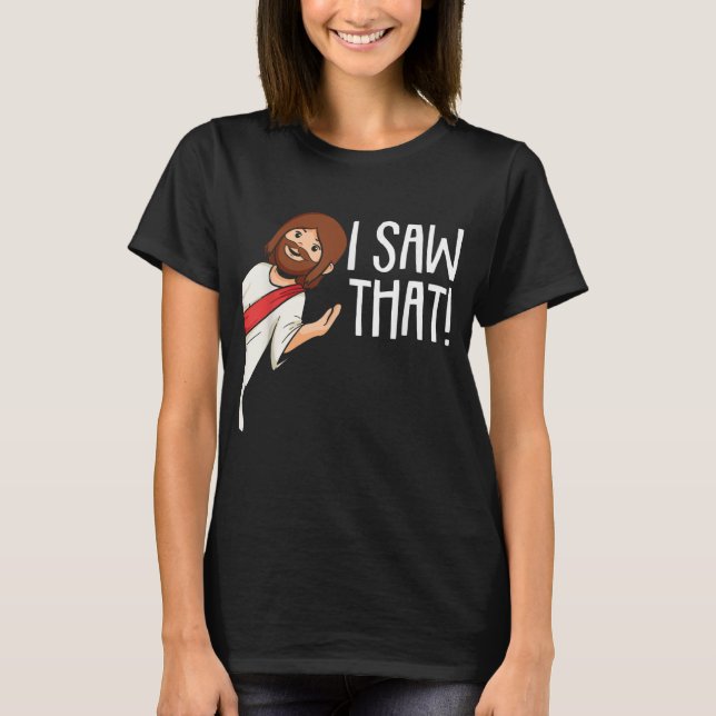 Camiseta Vi Que Jesús Navidades Funny Meme Religioso Ch (Anverso)