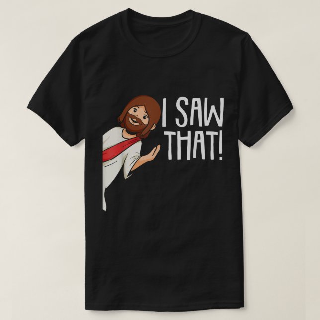 Camiseta Vi Que Jesús Navidades Funny Meme Religioso Ch (Diseño del anverso)