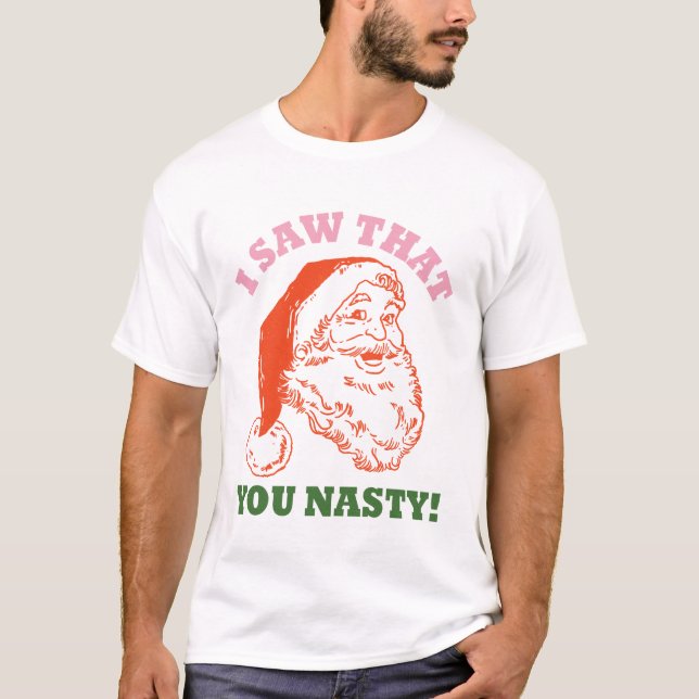 Camiseta Vi Que Ustedes Navidades Desagradables Santa (Anverso)
