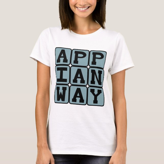 Camiseta Vía Apia, Calzada Romana (Anverso)
