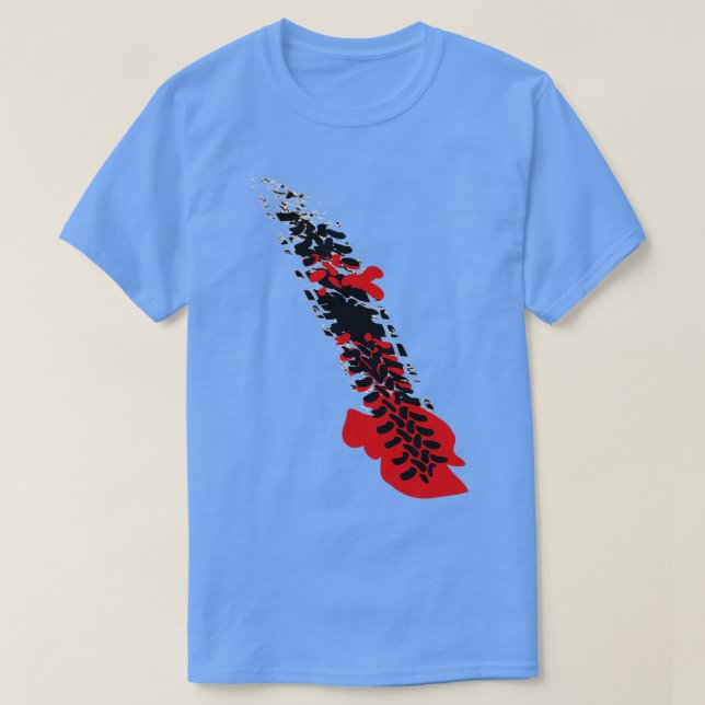 Camiseta Vía de neumáticos sangrientos (Diseño del anverso)