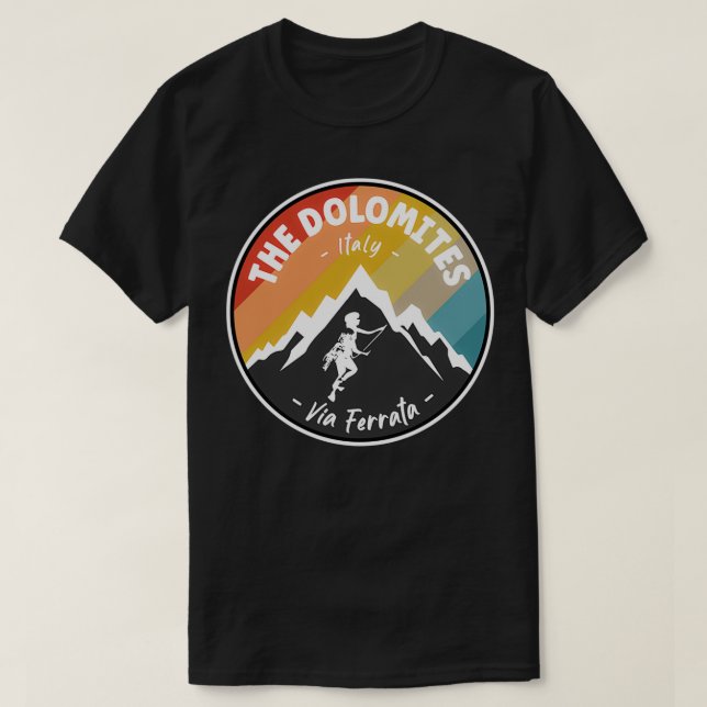 Camiseta Vía Ferrata Los Dolomitas Italia (Diseño del anverso)
