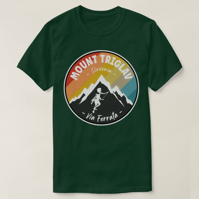 Camiseta Vía Ferrata Monte Triglav Eslovenia (Diseño del anverso)