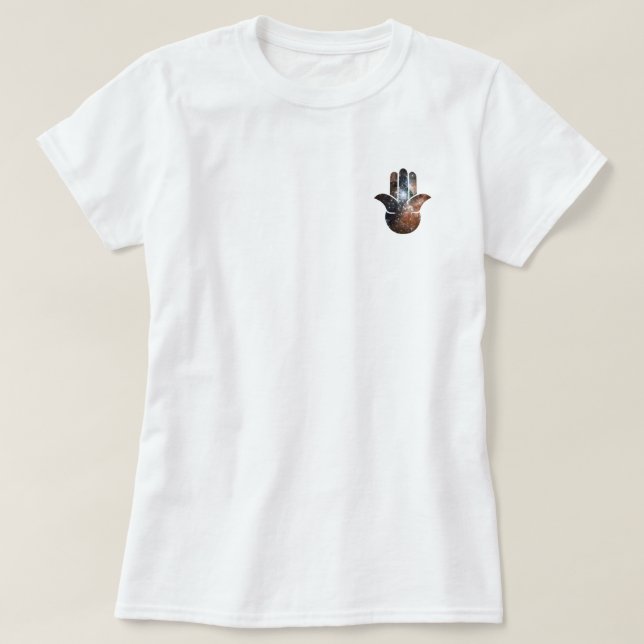 Camiseta Vía Láctea Hamsa (Diseño del anverso)