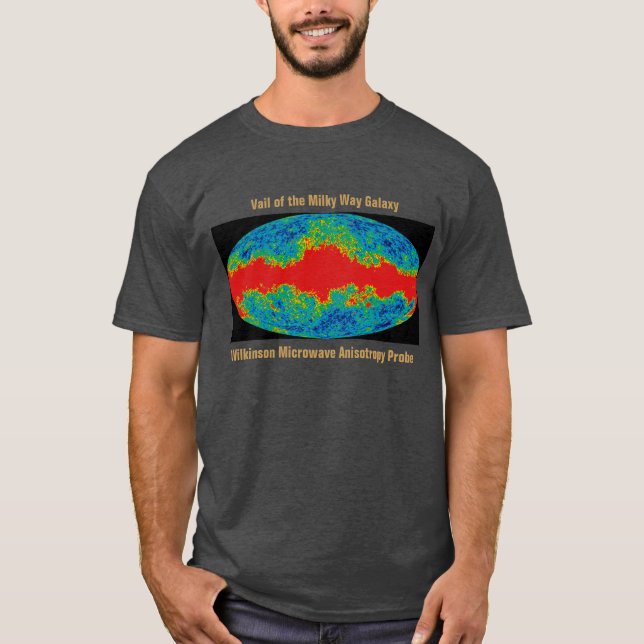 Camiseta Vía Láctea Velo De Galaxia Sobre Universo WMAP (Anverso)
