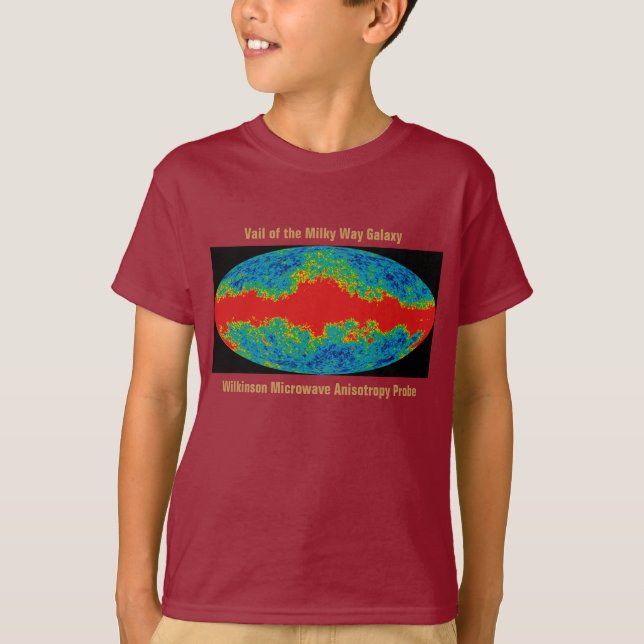 Camiseta Vía Láctea Velo De Galaxia Sobre Universo WMAP (Anverso)