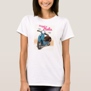Camiseta Viaggio a Italia estampado de afiches de viaje
