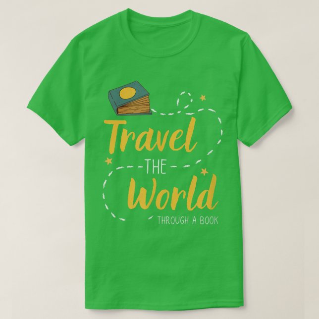 Camiseta Viaja Por El Mundo A Través De Un Libro De Hombres (Diseño del anverso)