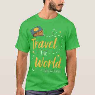 Camiseta Viaja Por El Mundo A Través De Un Libro De Hombres