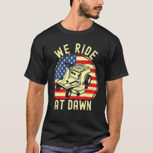 Camiseta Viajamos En Dawn Lawnmower Lawn Mowing Dad America