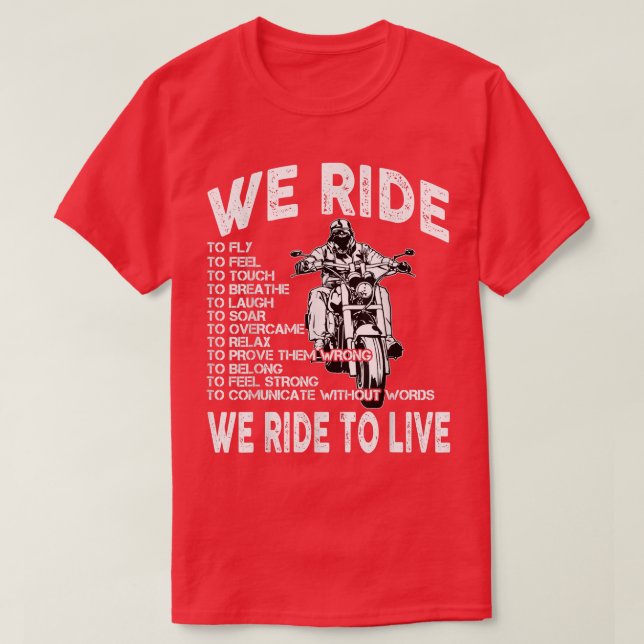Camiseta Viajamos en motocicleta de helicóptero para hacer  (Diseño del anverso)