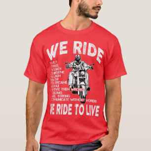 Camiseta Viajamos en motocicleta de helicóptero para hacer 