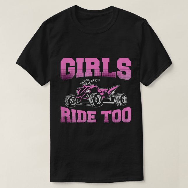 Camiseta Viajan cuatro Chicas de cuatro ruedas ATV para muj (Diseño del anverso)