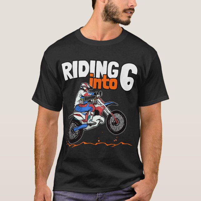 Camiseta Viajando a 6 niños en bicicleta de tierra Motocros (Anverso)