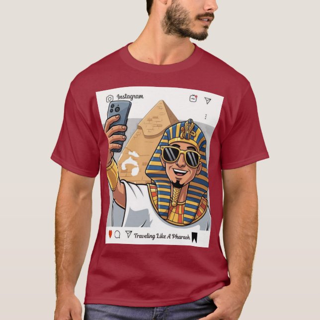 Camiseta Viajando como un Faraón (Anverso)