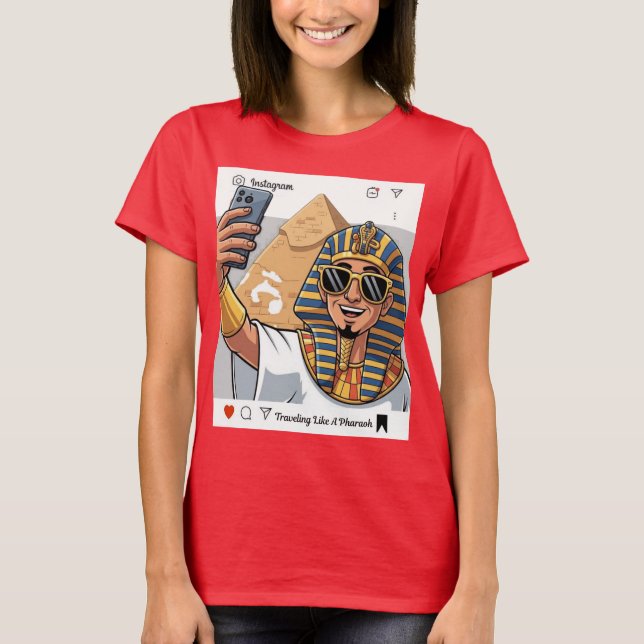 Camiseta Viajando como un Faraón (Anverso)