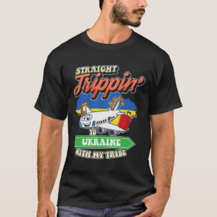 Camiseta Viajando directamente a Ucrania con mi familia de 